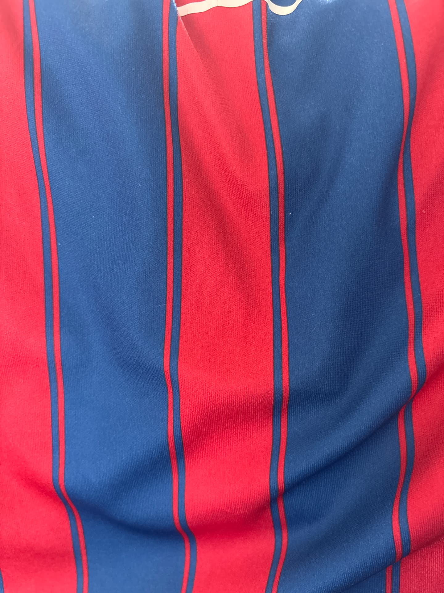 Pannal Ash Titans red and blue striped home kit